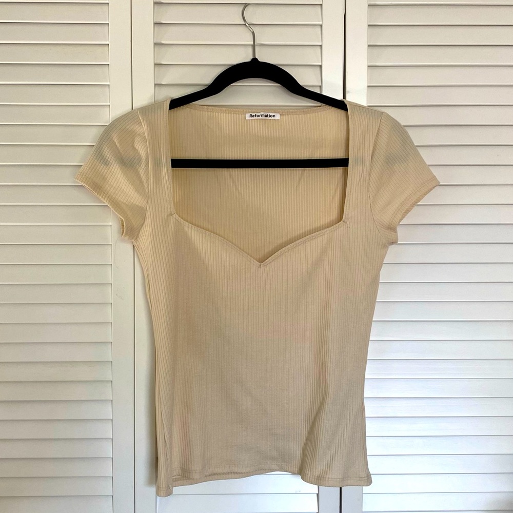 Reformation Zya Knit Top